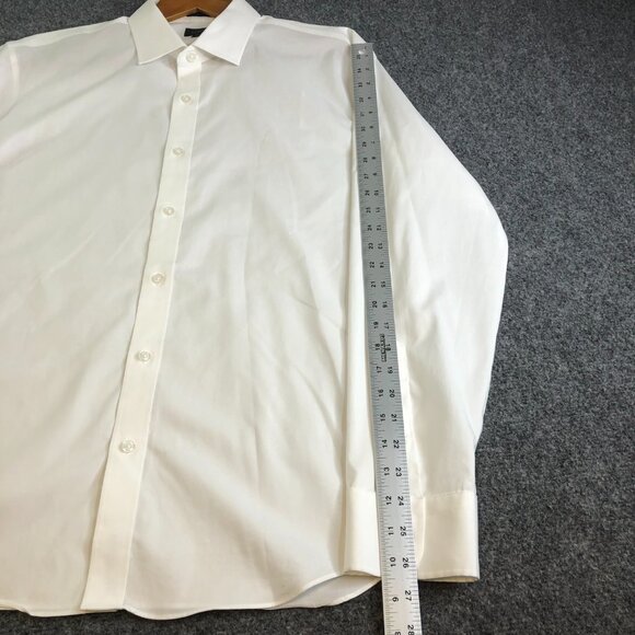 J Crew Shirt Mens Extra Large White Button Oxford Spread Collar Long Sleeve Slim - Picture 4 of 11
